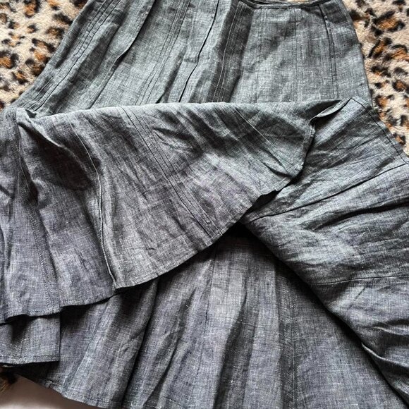 Grey Mario Serrani Italy Midi Skirt - Picture 4 of 4